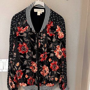 SALTWATER LUXE floral bomber zip up